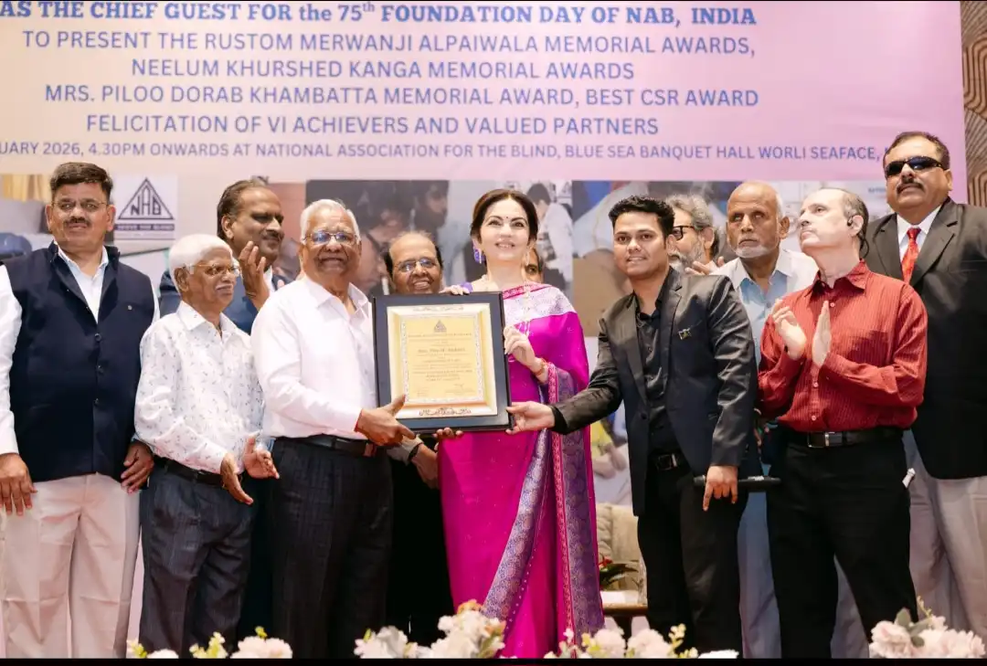 नीता अंबानी का दृष्टि बाधित समुदाय के लिए बड़ा ऐलान, रिलायंस फाउंडेशन देगा ₹5 करोड़ का सहयोग